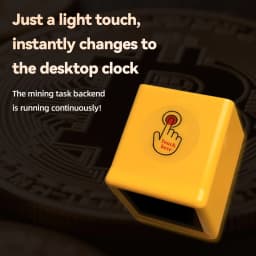 Lower Power Consumption BTC Solo Lottery Miner for computer nerd Smart TV Hashrate1060KH/s ESP32 gift home silent Desktop Clock