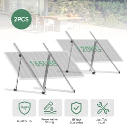 RVPOZWER 4PCS Adjustable Solar Panel Bracket Heavy‑Duty Tilt Legs Mount Stand for Roof RV Caravan Boat Off‑Grid Outdoor Solar Installation 45in/47in