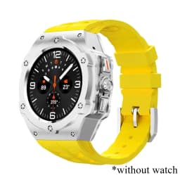 Luxury Modification Kit for Samsung Galaxy Watch 8 Ultra 2025 Carbon Case Rubber Strap for Galaxy Watch 7 Ultra 47mm Accessorie