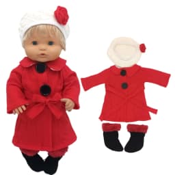 for 40cm Nenuco Doll Winter Clothes Coat Santa Claus 16 Inch Baby Doll Outfits Children Gift Toys Wears
