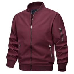 TACVASEN Mens Spring Fall Thin Daily Jackets Lightweight Casual Windproof Zip Pockets Coats Biker Outwear Outdoor Male