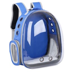Cat Pet Carrier Backpack - Transparent Capsule Bubble Design, Breathable for Small Animals (Puppy/Kitty/Bird), Ideal for Travel