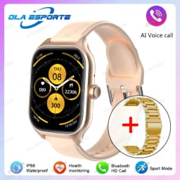 2026 New Smart Watch For Android IOS 2.01Inch Color Screen Bluetooth Call Blood Oxygen/Pressure Monitoring SmartWatch Women HT30