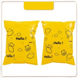 50Pcs Purple Color Plastic Logistics Mailing Bag HELLO Bear Printing Courier Mail Bag Self Seal Express Party Gifts Storage Bags