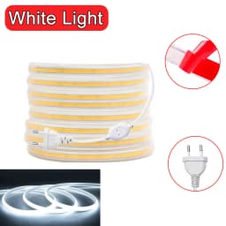 LED 220v COB Strip Lights LED Strip Lights 220v Super Bright Flexible Tape Ribbion for Room Home Decor