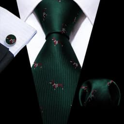Barry.Wang Green Mint Teal Men Tie Hanky Cufflinks Set Jacquard Olive Sage Lawn Cyan Necktie for Male Wedding Business Gift