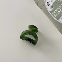 High-quality green twill acetate grab clip gentle back of the head shark clip bath clip hairpin headwear