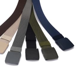 Canvas Belt with Automatic Plastic Buckle - Perfect for Outdoor Sports & Casual Wear Ideal Gift Choice