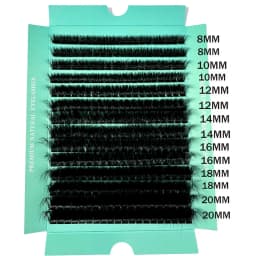 160D 8-20mm 5D Fluffy Thick Soft Individual DIY Clusters Eyelash Extension D Curl 280pcs Natural Segmented Eyelash Makeup Tools