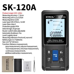 SNAKOL 3-in-1 Laser Rangefinder Tape Measure: 40/50/70/100/120m Digital Distance Meter, Portable Electronic Ruler Measuring Tool