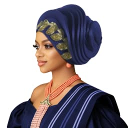 Already Made African Headtie Turban Cap Lady Head Wraps Nigerian Diamond Wedding Auto Gele Party Headgear Headpiece Hat Outfits