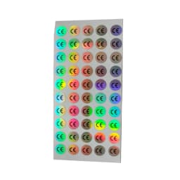 500pcs 10MM DIAMETER Hologram Base CE Stickers Waterproof PET Label