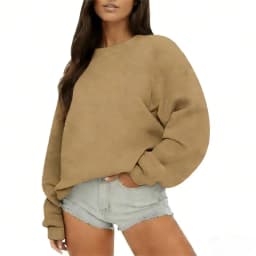 Spring Autumn Women's sweatshirt daily Casual Pullover Solid Color Sportswear comfort O-Neck Tops Loose long sleeve sweatshirt