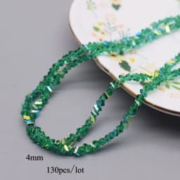 4mm 130pcs High Quality Triangle Crystal Glass Beads Shiny Color Loose Beads For Jewelry Making DIY Earring Necklace