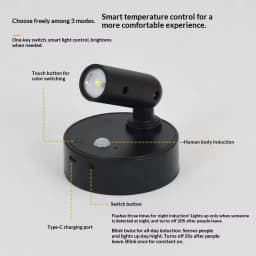 LED light magnetic USB Rechargeable Wall Light Spotlight Motion Sensor Led Reading Light With Touch Switch Dimmable Bedside Lamp