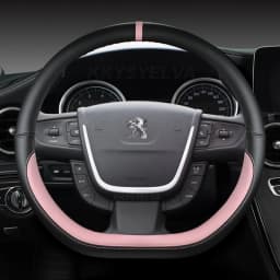 For Peugeot 508 2011 2012-2017 2018 508 SW 2011-2018 Car Steering Wheel Cover Microfiber Leather D Shape Auto Accessories