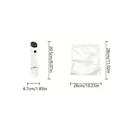 Handheld Rechargeable Food Vacuum Sealer Kit Portable Vacuum Sealer One-Touch Food Saver for Meat Fruit Vegetables Meal Prep