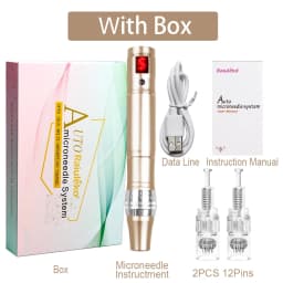 Electric Pen Wireless Care Machine Mute Derma Pen Needle Cartridge Microneedling Nano Micro Needles Beauty Care Tool