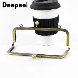2/5Pcs 8.5/10.5/15/18.5cm Metal Bag Handle Square Smooth Clourse Purse Frame Kiss Clasp Handbag Sewing Brackets Bags Accessories