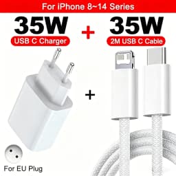 For Apple Original PD 35W Type C Quick Charger For iPhone 17 16 15 14 13 12 11 Pro Max Samsung Xiaomi Fast Charging Charge Cable