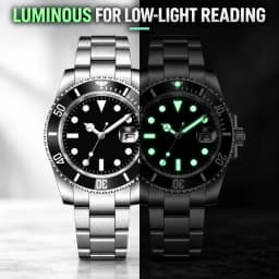 CORGEUT Custom Logo Automatic Watch Men NH35 Miyota Sapphire Crystal Ceramic Bezel 100M Waterproof Luminous Steel Wristwatch