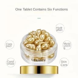 Placenta and Hyaluronic Acid Essence Capsules - Deeply Nourishes and Moisturizes the Skin, Revealing Youthful Skin, Suitable for Locking in Moisture on the Face and Neck - Easy to Carry, Use Anytime, Anywhere, Perfect for Travel