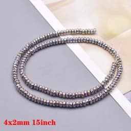 New color Natural Stone Hematite Beads Heart square Round disc Loose Spacer beads For Jewelry Making DIY