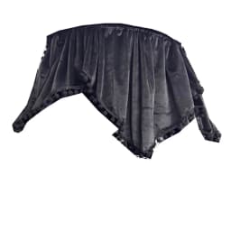 Dark Windbed Mantle Black Velvet Bedside Curtains for Living Room Medieval Lace Medieval Gothic European Charm Frame Luxury