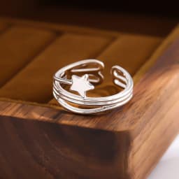 925 Sterling Silver Sanding Face Adjustable Rings For Women Ladies Elegant Luxury Quality Jewelry Accessories Jewellery
