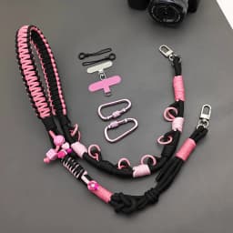 Colorful Paracord DIY Hand-Braided Adjustable Replacement Bag Strap Outdoor Anti-lost Camera Phone Lanyard Crossbody Strap