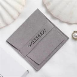50pcs Personalized Custom Logo Jewelry Packaging Bags, Soft Microfiber Pouches for Bracelet Necklace Ring Wholesale