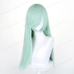 60cm Long Straight Cosplay Synthetic Wig With Bangs Golden Yellow Green Blonde Purple Heat Resistant Hair Anime Wigs + Wig Cap