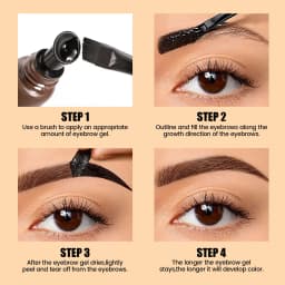 Eyebrow Tattoo Tint Semi Permanent Brow Tint Long-lasting Waterproof Natural Brown Liquid Eye Enhancers Brow Tattoo with Brush