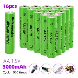 1.5V AA Rechargeable Alkaline Battery 3000mah For Torch Toys Clock MP3 Radio Video Game Digital Camera AA AAABattery