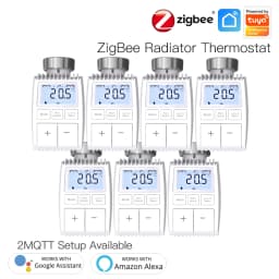 MOES Tuya ZigBee3.0 Radiator Actuator Valve Smart Thermostat Temperature Controller Internal Sensor TRV Voice Control with Alexa