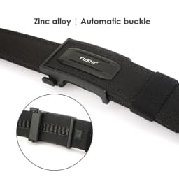 VATLTY Stylish Tactical Belt for Men Metal Automatic Buckle Tight Nylon Military Belt Stiff Work Belt Rigid Casual Girdle Male