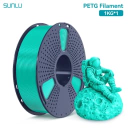 SUNLU 1 Roll PETG Clear Filament 1.75 ±0.02 mm 1 kg Spool (2.2 lbs) High Toughness Neatly Wound Filament Fit Most FDM Printer