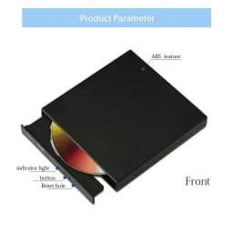 DVD Optical Drive USB 2.0 Portable External CD/DVD-ROM CD/DVD-RW Player Burner Slim Reader Recorder for Windows Mac OS Practical