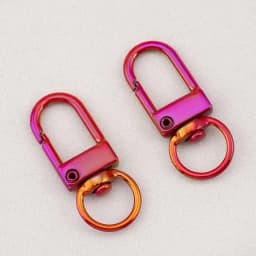 10pcs Electroplating Illusion Color Snap Lobster Clasp Hooks For DIY Colorful Trinkets Making Rotating Pet Keychains Bag Keyring