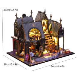 DIY Wooden Miniature Building Kits 3D Puzzles Castle Casa Doll Houses With Furniture Lights Dollhouses For Friends Birthday Gift