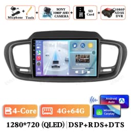 Android 15 Car Radio For Kia Sorento 3 2015 2016 2017 2018 Multimedia BT GPS 5G WIFI Navigation 4G LTE Head Unit Video Player
