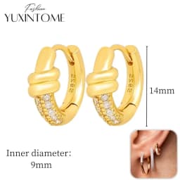 925 Sterling Silver Ear Needle Hoop Earrings Crystal Circle Small Huggie Earrings for Women Simple Females Girls Jewelry