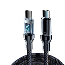 NNBILI 1-3pcs 120W Type C to Type C Cable Phone Super Fast Charging Cable With LED Display Data Cord For iphone 15 16 17 Huawei