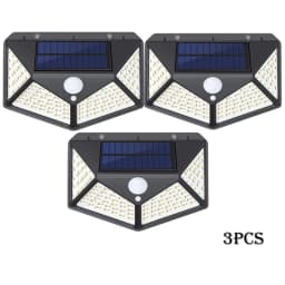 1-12 Pack Solar Lights Outdoor 100 LED Wall Lamp Motion Sensor Lights Waterproof Solar Street Light for Garden Porch Yard Garage