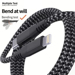 LAIHONEN 1 Pack MFi Certified USB C to Lightning Nylon Braided Fast Charging Cable 1M 2M 3M for iPhone 13 12 11 Pro Max