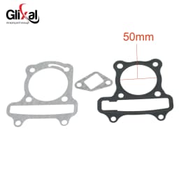 Glixal GY6 50cc 60cc 80cc 100cc 105cc Head and Base Cylinder Gasket Set for 139QMB 139QMA 4-Stroke Gas Scooter Moped ATV Engine