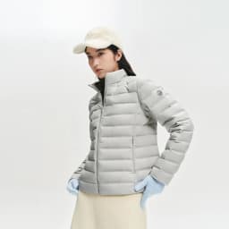 BOSIDENG Women Stand Collar Quilted Goose Down Jacket Cloud Light Slim Minimalist Warm Portable Outerwear