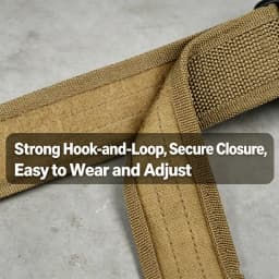 Adjustable Military Tactical Belt for Men, Wear Resistant Nylon Webbing Belt with Double Lock Safety Buckle, Outdoor Camping Hun