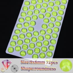 VC Neon Fluorescent Roundness Sew on Rhinestone Roundness Sewing Diamond Glass Diamond Flatback DIY Accessories Wedding