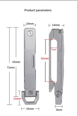 Titanium Alloy Keychain Multifunctional buckle knife Unboxing Device Quick Release Belt buckle To Prevent Accidental Opening